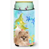 Caroline'S Treasures Pomeranian Christmas Decorative Can Hugger, Tall, Multicolor
