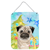 Caroline'S Treasures Fawn Pug Christmas Metal Print, 16 X 12, Multicolor