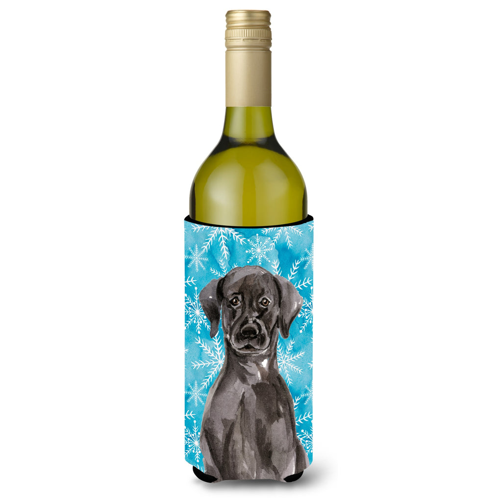 Black Labrador Winter Decorative Bottle Hugger