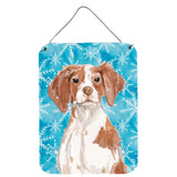 Caroline'S Treasures Brittany Spaniel Winter Metal Print, 16 X 12, Multicolor