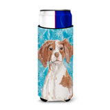 Caroline'S Treasures Brittany Spaniel Winter Decorative Can Hugger, Slim, Multicolor