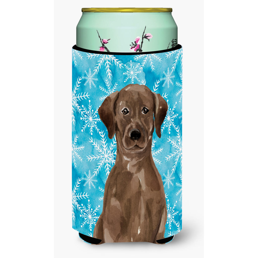 Chocolate Labrador Winter Decorative Can Hugger, Tall
