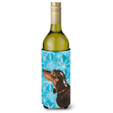 Caroline'S Treasures Black And Tan Dachshund Winter Decorative Bottle Hugger, 750Ml, Multicolor