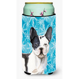 Caroline'S Treasures Black White French Bulldog Winter Decorative Can Hugger, Tall, Multicolor