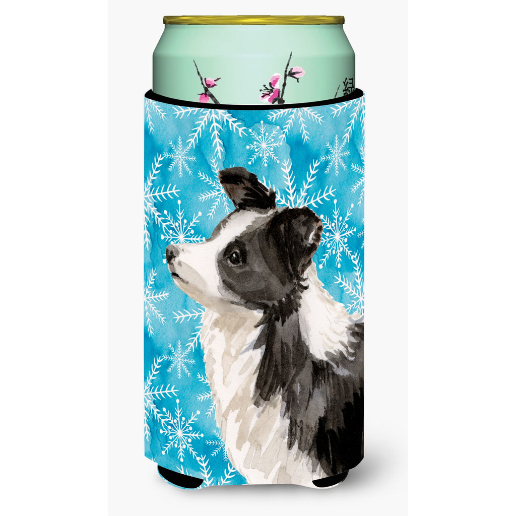 Caroline's Treasures Border Collie Winter Decorative Can Hugger, Tall - Thumbnail 2
