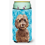 Caroline'S Treasures Brown Cockapoo Winter Decorative Can Hugger, Tall, Multicolor