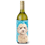 Caroline'S Treasures Champagne Cockapoo Winter Decorative Bottle Hugger, 750Ml, Multicolor