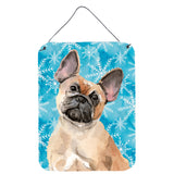 Caroline'S Treasures Fawn French Bulldog Winter Metal Print, 16 X 12, Multicolor