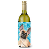 Caroline'S Treasures Fawn French Bulldog Winter Decorative Bottle Hugger, 750Ml, Multicolor