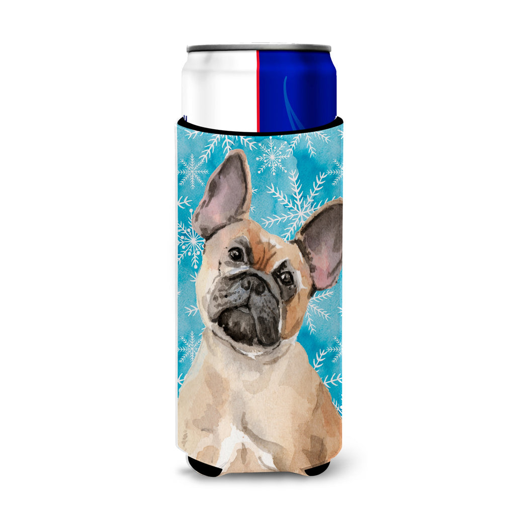 Caroline'S Treasures Fawn French Bulldog Christmas Decorative Can Hugger