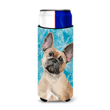Caroline'S Treasures Fawn French Bulldog Winter Decorative Can Hugger, Slim, Multicolor
