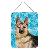 Caroline'S Treasures German Shepherd Winter Metal Print, 16 X 12, Multicolor