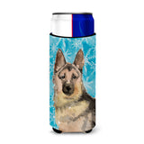 Caroline'S Treasures German Shepherd Winter Decorative Can Hugger, Slim, Multicolor