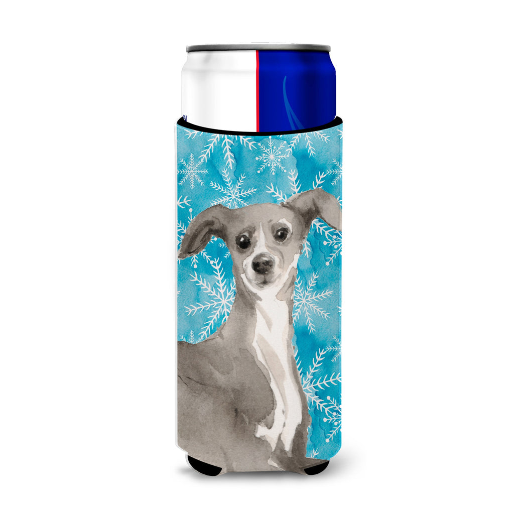 Caroline'S Treasures Italian Greyhound Winter Decorative Can Hugger, Slim - Thumbnail 4