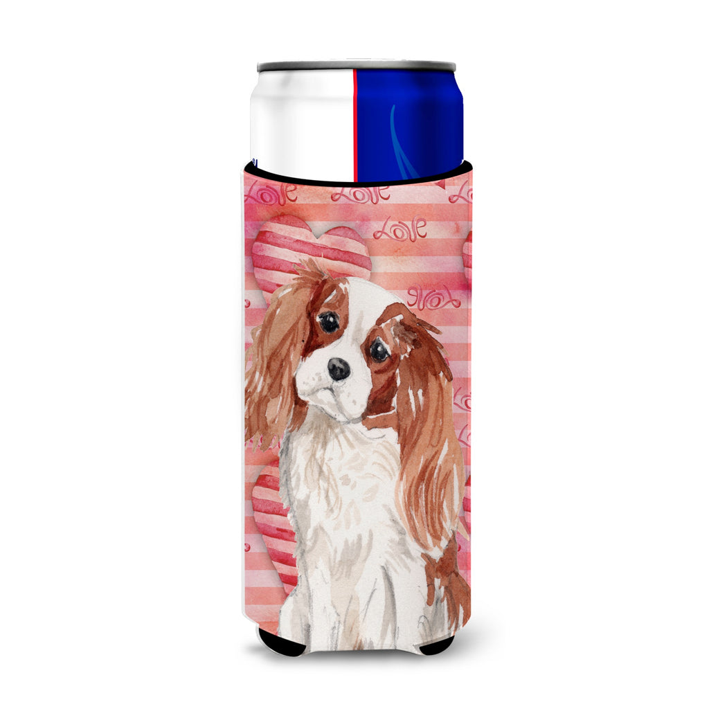 Caroline'S Treasures Blenheim Cavalier Spaniel Winter Decorative Can Hugger, Slim - Thumbnail 2