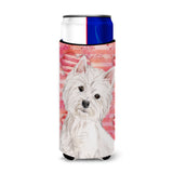 Caroline'S Treasures Westie Love Decorative Can Hugger, Slim, Multicolor
