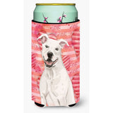 Caroline'S Treasures White Staffie Bull Terrier Love Decorative Can Hugger, Tall, Multicolor