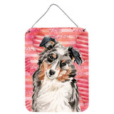 Caroline'S Treasures Australian Shepherd Love Metal Print, 16 X 12, Multicolor