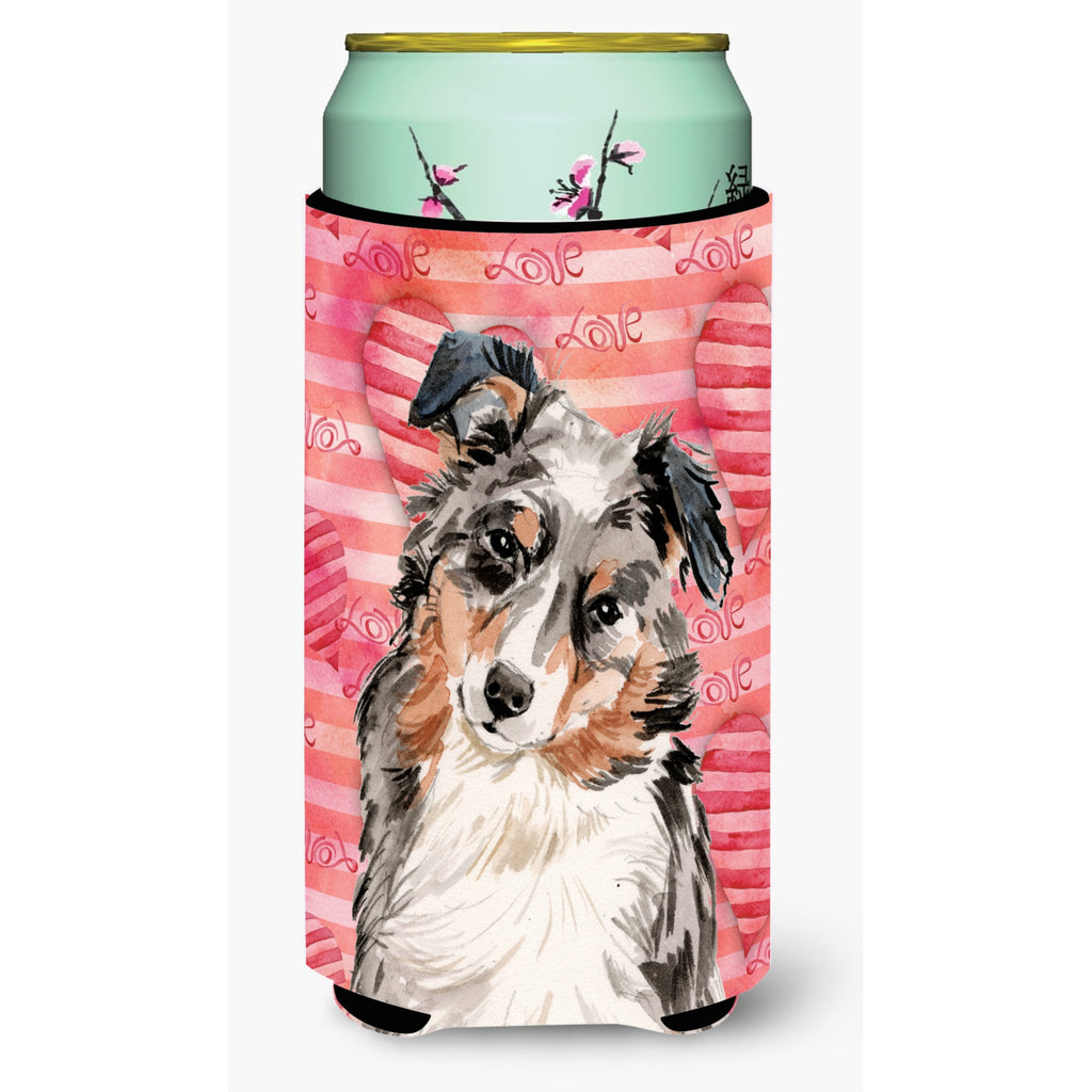 Caroline'S Treasures Australian Shepherd Love Decorative Can Hugger, Tall