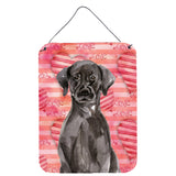 Caroline'S Treasures Black Labrador Love Metal Print, 16 X 12, Multicolor