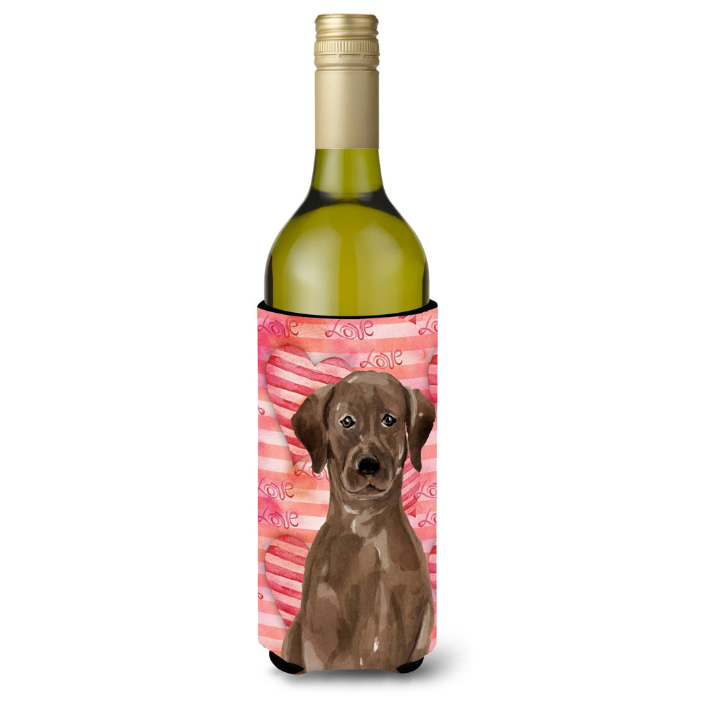 Caroline'S Treasures Chocolate Labrador Winter Decorative Bottle Hugger - Thumbnail 4