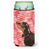 Caroline'S Treasures Black And Tan Dachshund Love Decorative Can Hugger, Tall, Multicolor