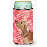 Caroline'S Treasures Red Tan Dachshund Love Decorative Can Hugger, Tall, Multicolor