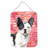 Caroline'S Treasures Black White French Bulldog Love Metal Print, 16 X 12, Multicolor