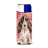 Caroline'S Treasures Brown Parti Love Decorative Can Hugger, Slim, Multicolor