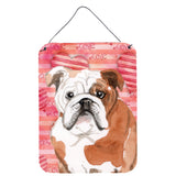 Caroline'S Treasures English Bulldog Love Metal Print, 16 X 12, Multicolor