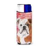 Caroline'S Treasures English Bulldog Love Decorative Can Hugger, Slim, Multicolor