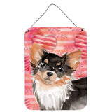 Caroline'S Treasures Long Haired Chihuahua Love Metal Print, 16 X 12, Multicolor