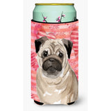 Caroline'S Treasures Fawn Pug Love Decorative Can Hugger, Tall, Multicolor
