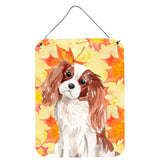 Caroline'S Treasures Blenheim Cavalier Spaniel Fall Metal Print, 16 X 12, Multicolor