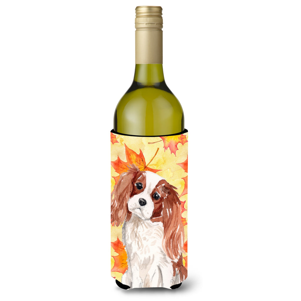 Caroline'S Treasures Blenheim Cavalier Spaniel Fall Decorative Bottle Hugger
