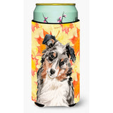 Caroline'S Treasures Australian Shepherd Fall Decorative Can Hugger, Tall, Multicolor