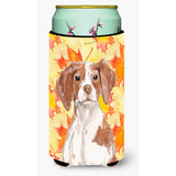 Caroline'S Treasures Brittany Spaniel Fall Decorative Can Hugger, Tall, Multicolor