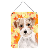 Caroline'S Treasures Wire Hair Jack Russell Fall Metal Print, 16 X 12, Multicolor