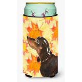 Caroline'S Treasures Black And Tan Dachshund Fall Decorative Can Hugger, Tall, Multicolor