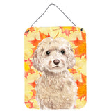 Caroline'S Treasures Champagne Cockapoo Fall Metal Print, 16 X 12, Multicolor