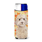 Caroline'S Treasures Champagne Cockapoo Fall Decorative Can Hugger, Slim, Multicolor