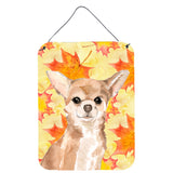 Caroline'S Treasures Chihuahua Fall Metal Print, 16 X 12, Multicolor