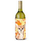 Caroline'S Treasures Chihuahua Fall Decorative Bottle Hugger, 750Ml, Multicolor