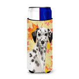 Caroline'S Treasures Dalmatian Fall Decorative Can Hugger, Slim, Multicolor