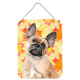 Caroline'S Treasures Fawn French Bulldog Fall Metal Print, 16 X 12, Multicolor