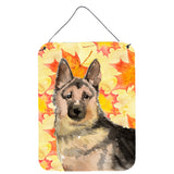 Caroline'S Treasures German Shepherd Fall Metal Print, 16 X 12, Multicolor