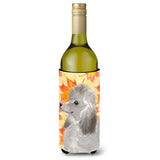 Caroline'S Treasures Grey Standard Poodle Fall Decorative Bottle Hugger, 750Ml, Multicolor