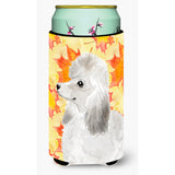 Caroline'S Treasures White Standard Poodle Fall Decorative Can Hugger, Tall, Multicolor
