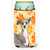 Caroline'S Treasures Italian Greyhound Fall Decorative Can Hugger, Tall, Multicolor