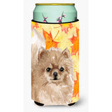Caroline'S Treasures Pomeranian Fall Decorative Can Hugger, Tall, Multicolor